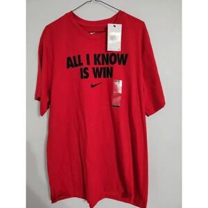 NIKE MENS  RED ALL I DO IS WIN T SHIRT SIZE - XL - BRAND NEW WITH TAGS